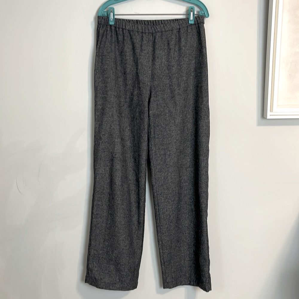 Eileen Fisher Dark Gray Straight-Leg Pants